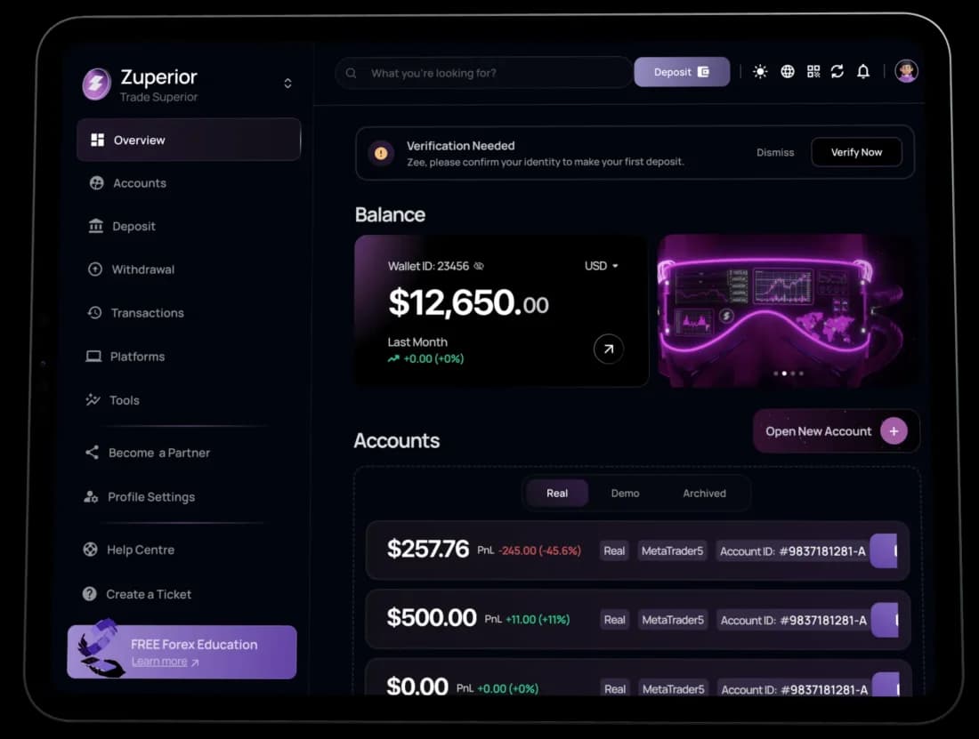 MT5 Trading Dashboard
